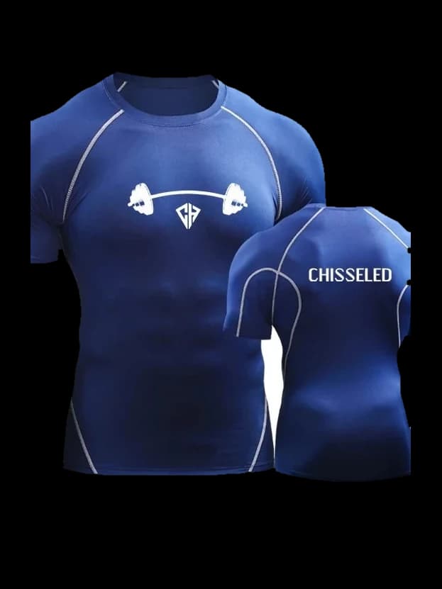Compression Tee in Steel Blue