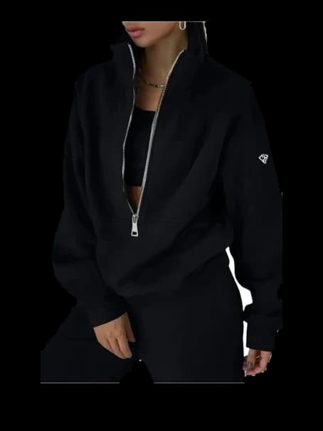 Half-Zip Set in Onyx